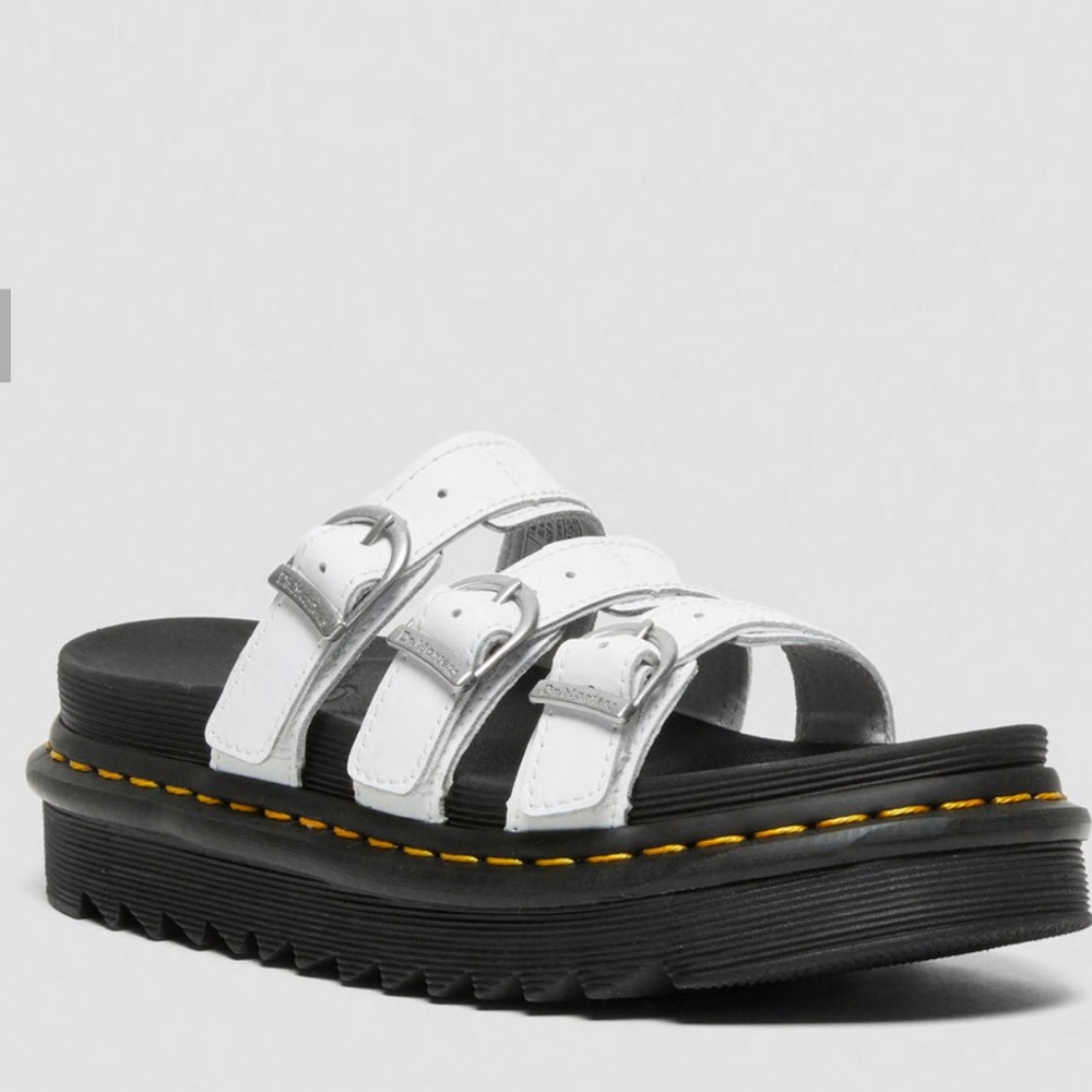 Dr. Martens Air Wair Blair’s Slide, white, size 8